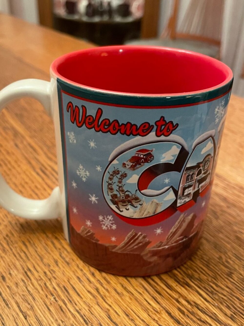 Disney Parks Welcome to Car Land Season's Speedings Coffee Cup Mug 13 Ounces*